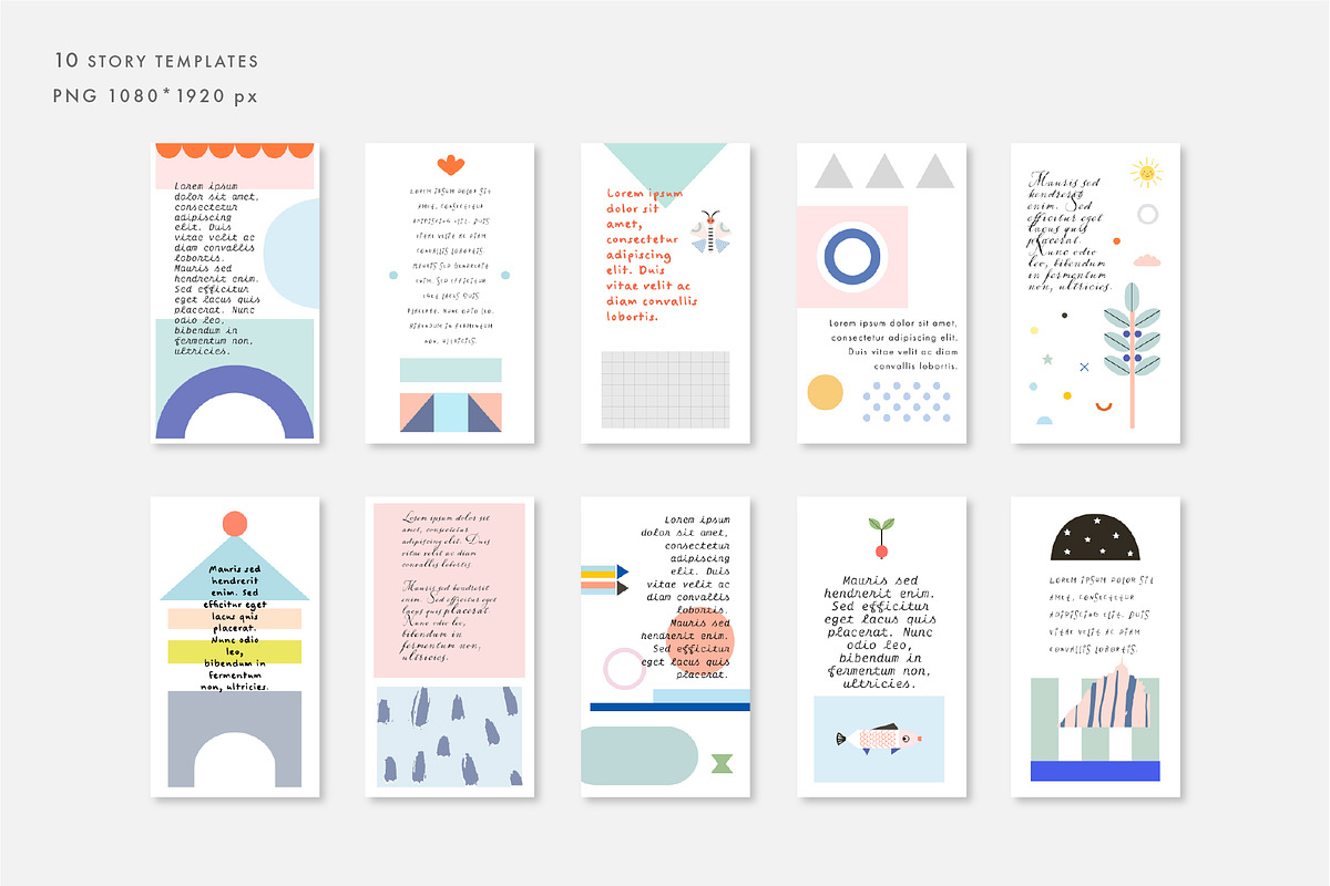 Playfulshapes. Social media template, a Social Media Template by Lera Efremova (Photo 2 of 3)