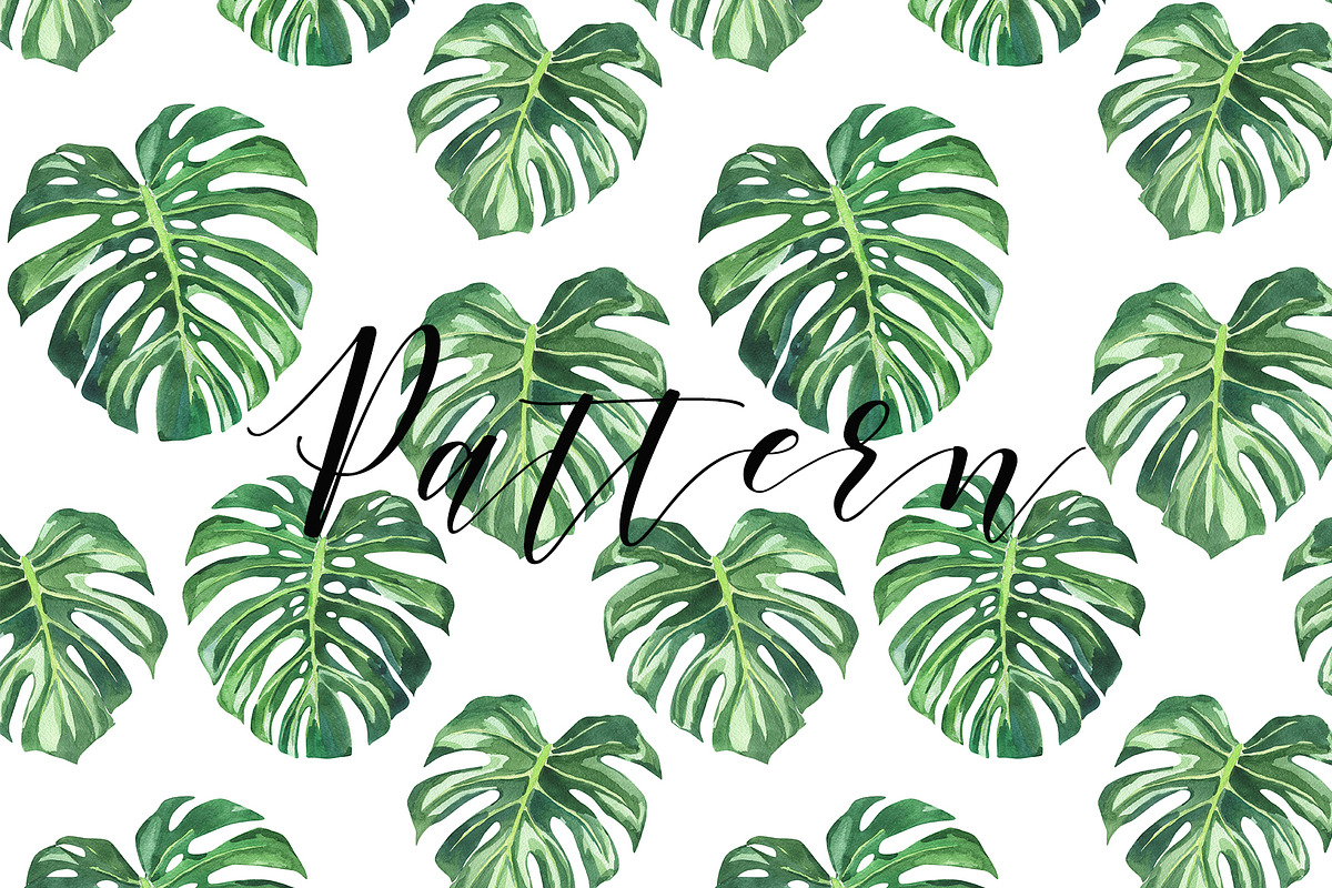 Tropical. Watercolor patterns., a Pattern Graphic by Anyuka (Photo 8 of 10)