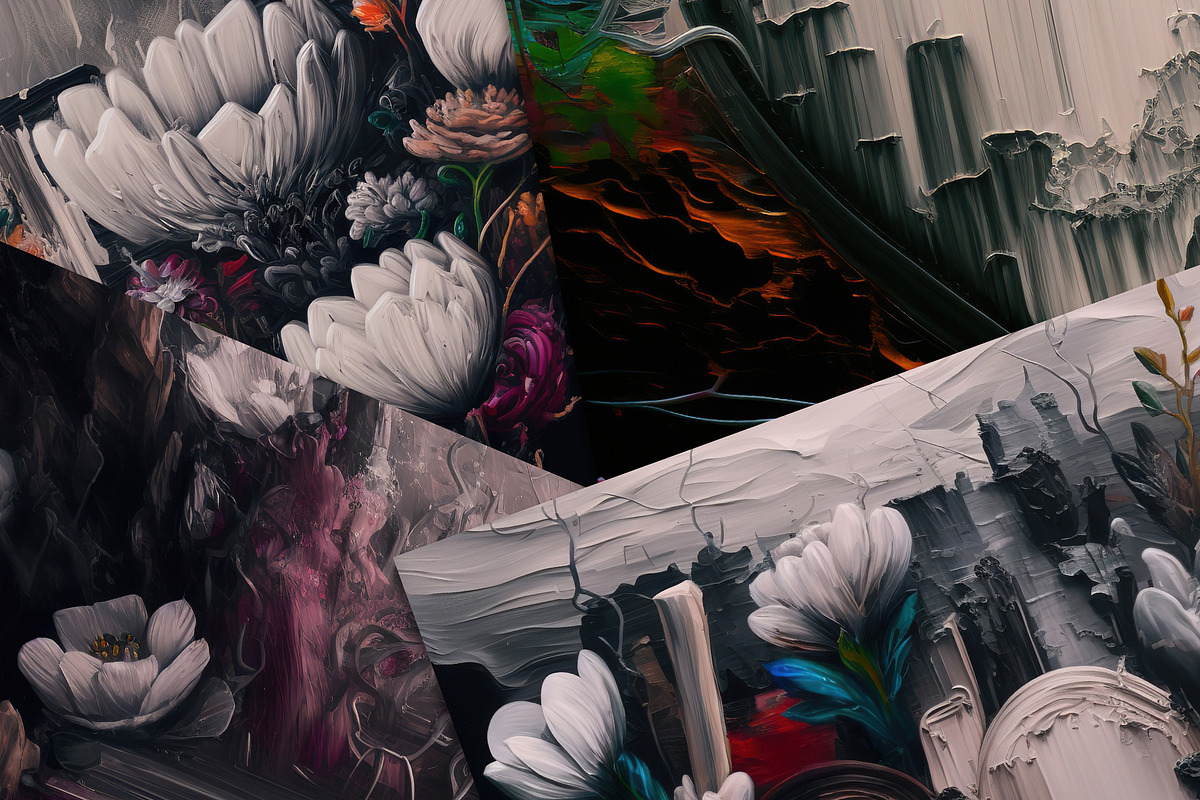 Black Valentine Oil Paintings, a Background Graphic by Curve Design (Photo 3 of 4)