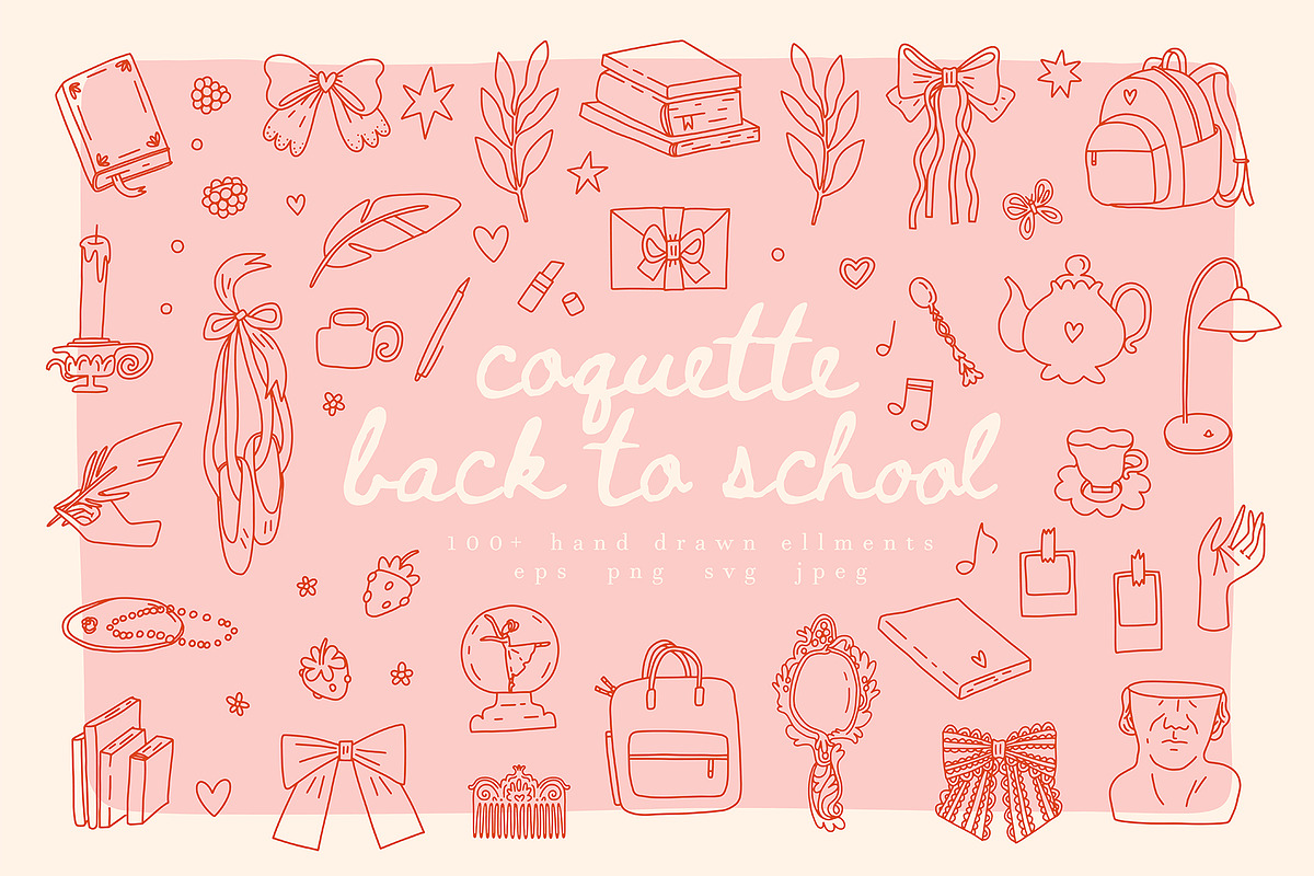 Romantic coquette bundle - 4 in 1, an Object Graphic by Cute Atelier (Photo 15 of 29)