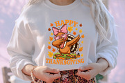 Happy Thanksgiving Girl Turkey PNG, an Illustration by designcity5 (Thumbnail 4 of 8)