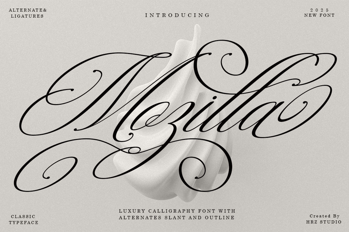 Mozilla Script, a Script Font by Has_rizal (Photo 1 of 16)