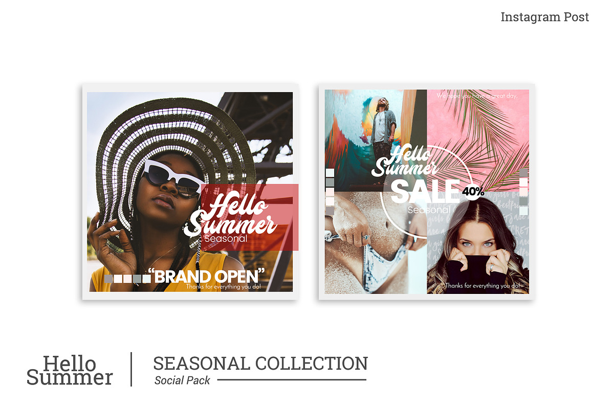 HELLO SUMMER_instagram post, a Social Media Template by dePanda (Photo 5 of 6)