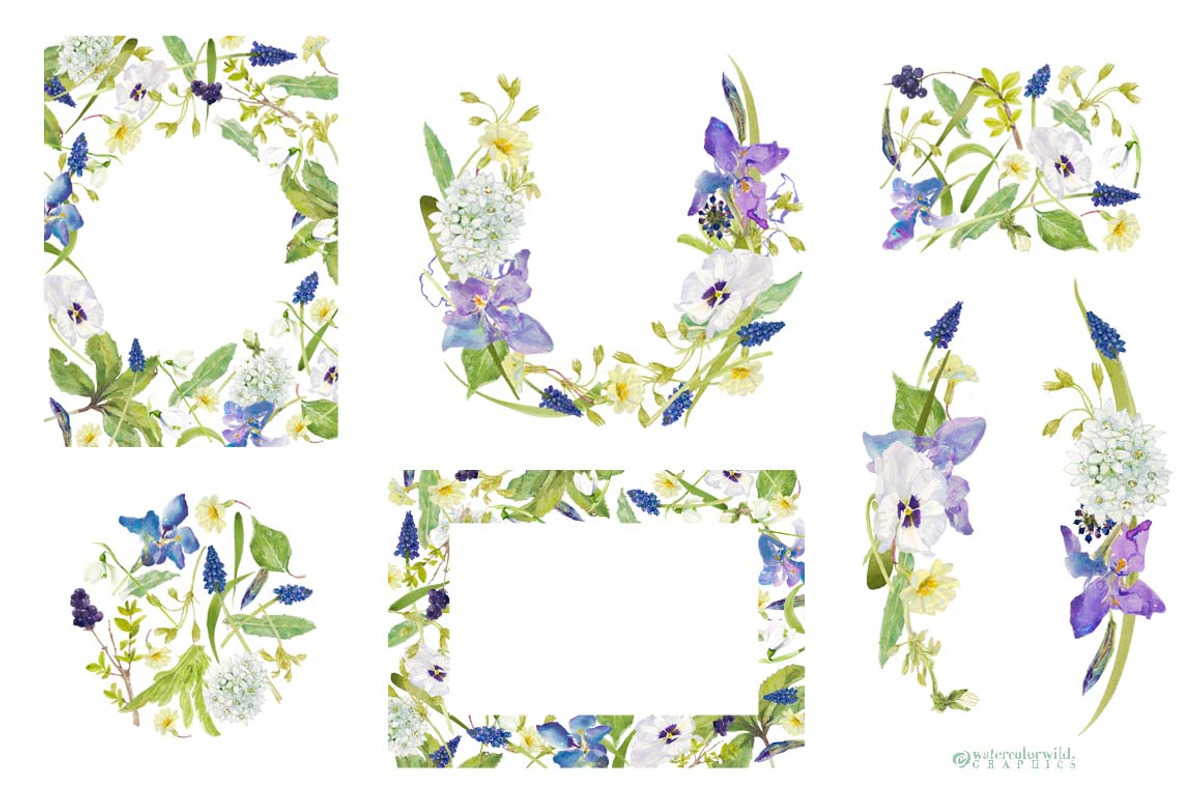 Shades of Blue-watercolorBundle, an Illustration by watercolorwild.graphics (Photo 4 of 11)