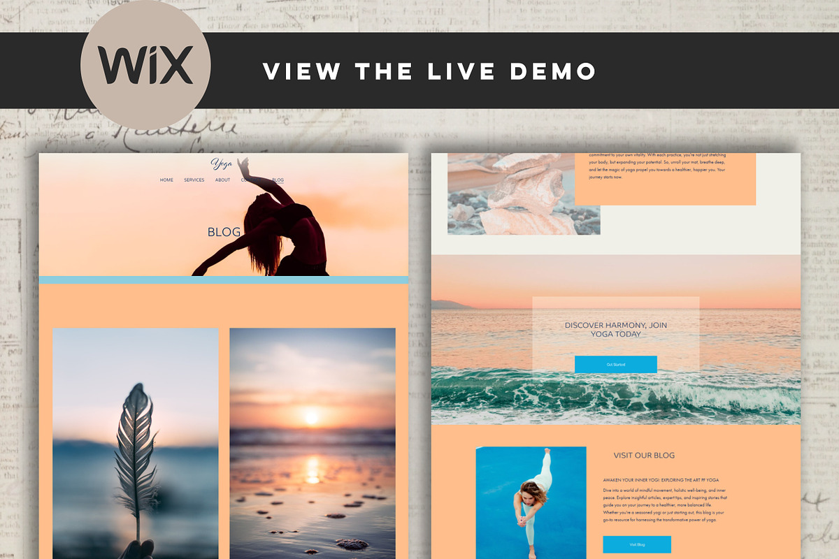 Premium Wix Template for Yoga, a Wix Template by Design House (Photo 5 of 10)
