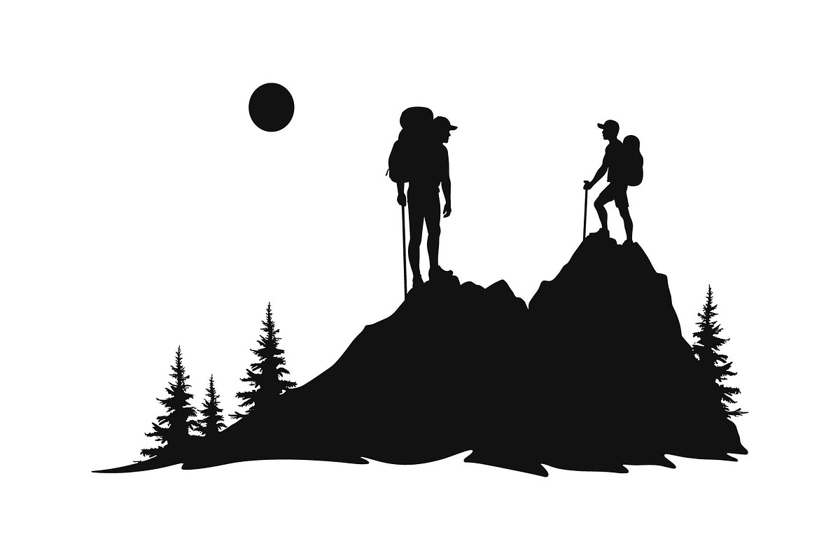Adventure Hiking Silhouette Bundle, an Object Graphic by Designs_River (Photo 14 of 16)