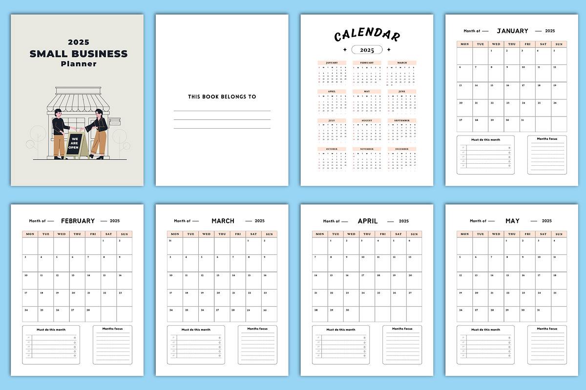 2025 Small Business Planner Canva, a Stationery Template by Designmela01 (Photo 2 of 5)