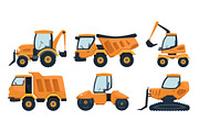 Construction vehicles set, a Transportation Illustration by Yayasya (Thumbnail 1 of 3)