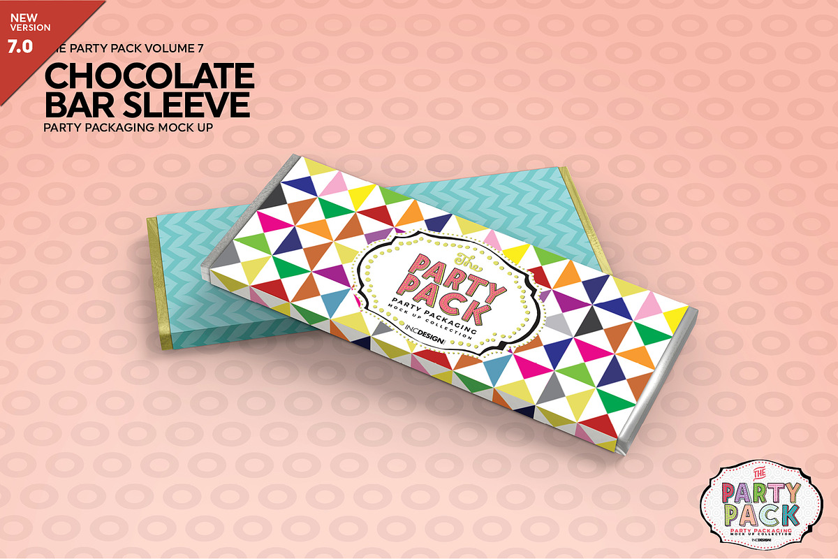 Chocolate Candy Bar Packaging Mockup, a Packaging Mockup by INCDesign (Photo 1 of 8)