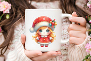Christmas Cute Dolls Clipart, an Illustration by RobertsArt (Thumbnail 3 of 7)