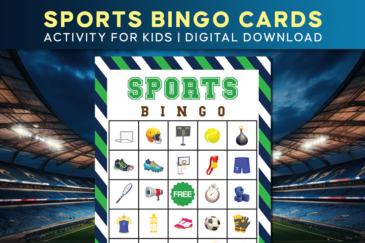 Sports Bingo Game Printable, a Print Template by Graphicsnext (Photo 2 of 4)
