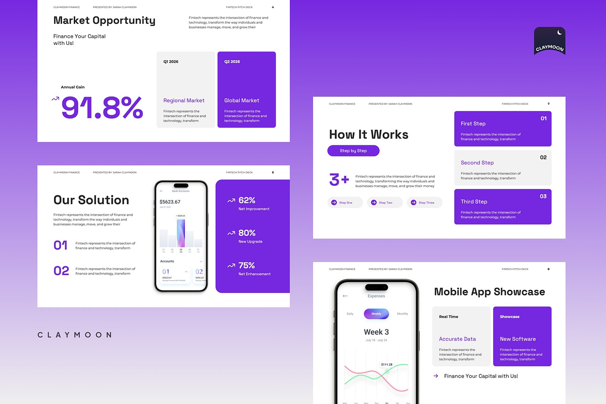 Modern Digital Banking Pitch Deck, a Presentation Template by Claymoon Lab (Photo 5 of 7)