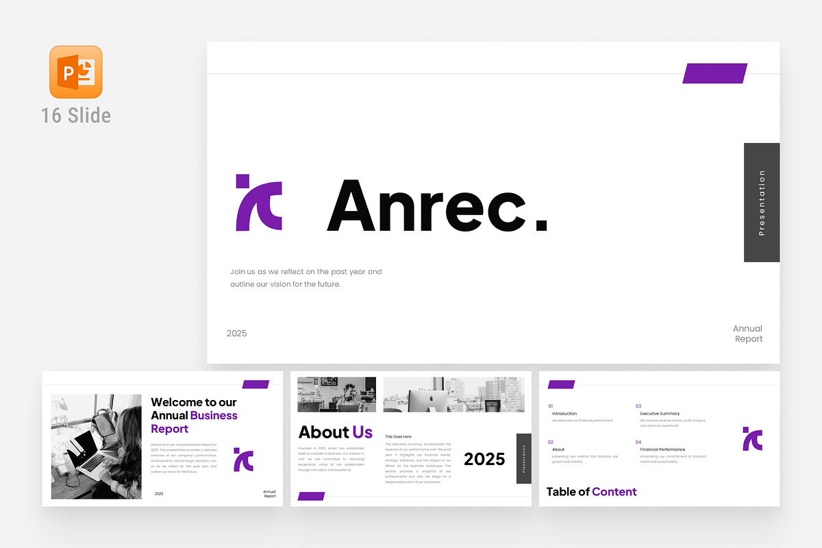 Modern Annual Business Presentation, a Presentation Template by Eklip Studio (Photo 1 of 6)
