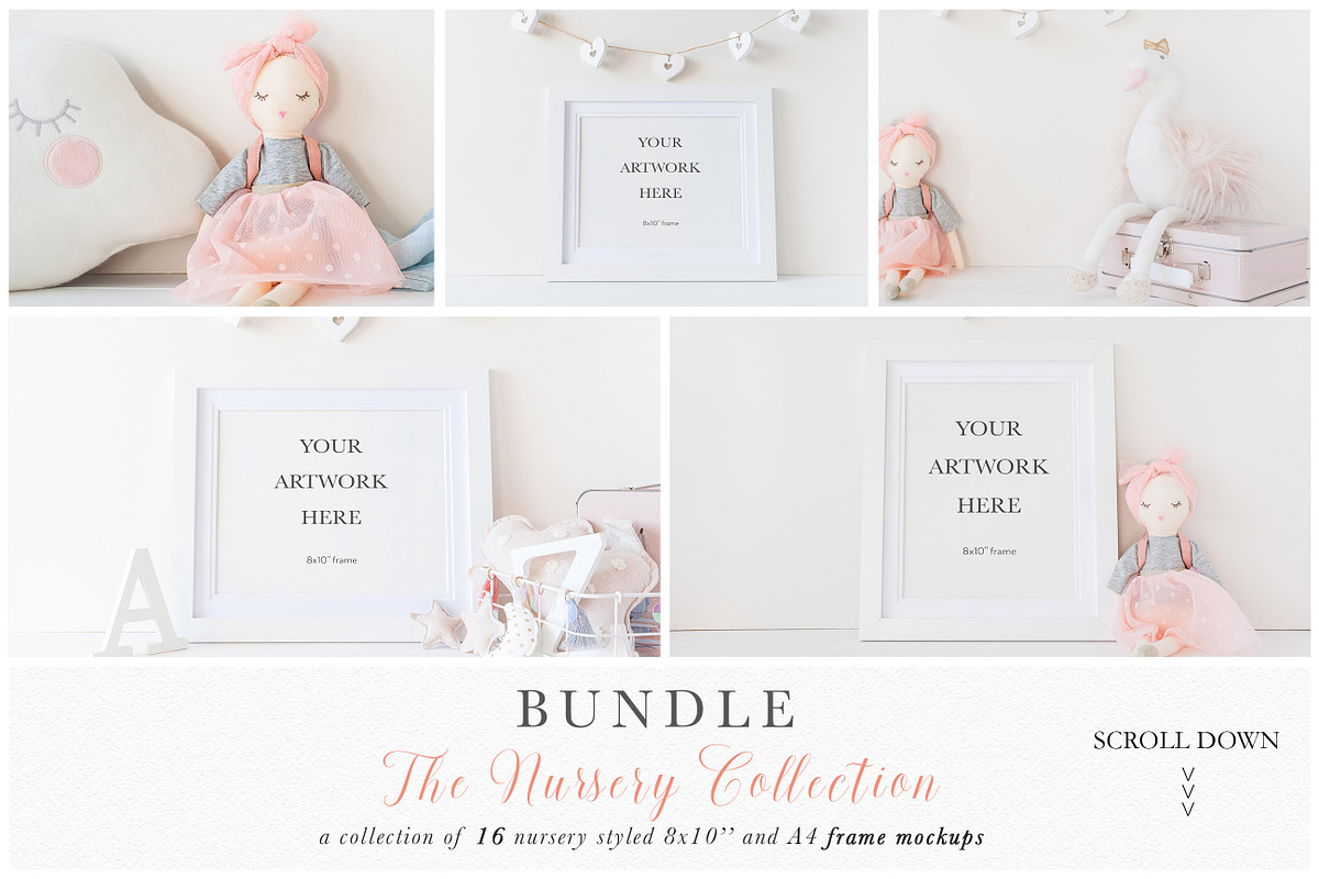 Frame mockup bundle - nursery, a Print Template by L'Aura Studio (Photo 1 of 9)