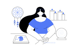 Palm reading isolated cartoon vector, a Person Illustration by Visual Generation