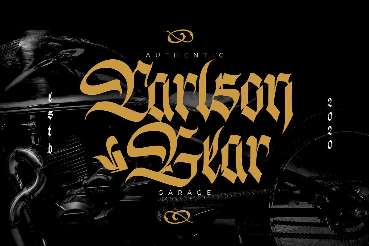 Slashmine, a Blackletter Font by Vintage Division (Photo 3 of 10)