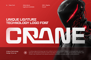 Crane - Unique Technology Logo Font