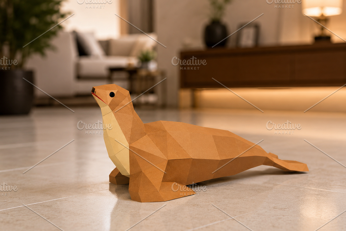 Sea Lion - 3d papercraft, a Card Template by PAPER amaze (Photo 5 of 5)