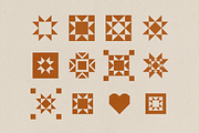 Quilt Folk - Letter & Quilt Icons, a Solid Icon by Madeline ODonoghue Design (Thumbnail 2 of 16)