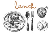 BIG set of food sketches, a Food Illustration by Steshnikova (Thumbnail 6 of 16)