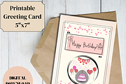 Simple Birthday Card Template, a Card Template by WynterLife Studio (Thumbnail 3 of 7)