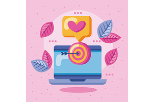 social media in laptop, a Technology Illustration by studiogstock