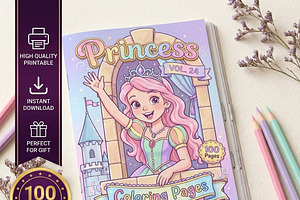 Magical Princess Coloring Book Vol24