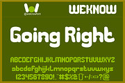 Going Right font, a Sans Serif Font by weknow (Thumbnail 1 of 8)