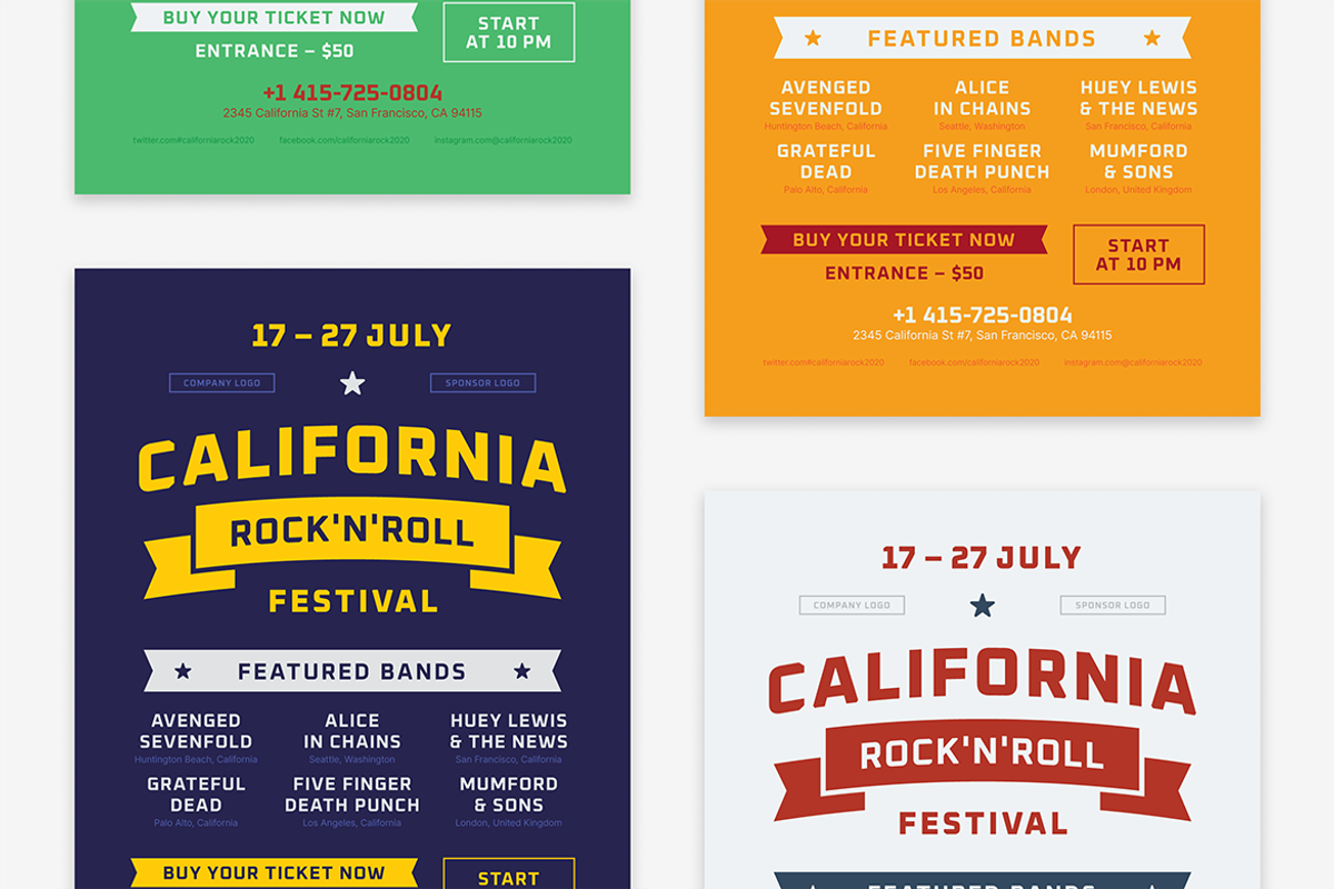 Music Festival Poster Template, a Flyer Template by Danil Polshin (Photo 2 of 10)