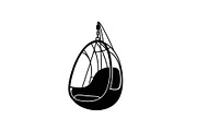 Hanging Egg Chair Silhouette Bundle, an Illustration by Designer_Momina (Thumbnail 39 of 51)