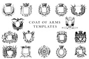 Vintage Coat of Arms Templates, a Decorative Illustration by AW Studios (Thumbnail 2 of 4)