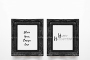 Set of two black frame mockups, a Print Template by Leo Flo Mockups (Thumbnail 1 of 3)