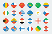 Flat circular world flag icons, an Icon by Xinh Studio (Thumbnail 4 of 6)