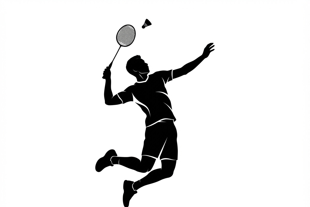 60 Badminton Player Smash Silhouette, a Person Illustration by Amazin_art (Photo 15 of 37)