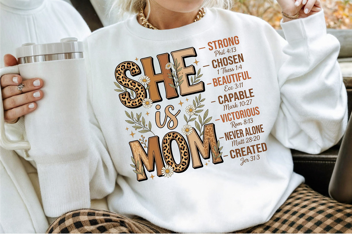 She is Mom Christian Mothers Day, a Seasonal Illustration by Sublimation Artist (Photo 2 of 9)