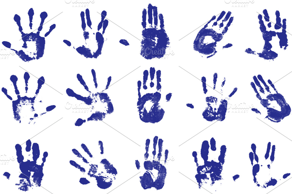 Hands Imprints - Vector/Brush set, a Decorative Illustration by BusOne (Photo 1 of 3)