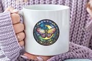 Lunar Moth and Moon Stained Glass, an Illustration by Craft Nest (Thumbnail 5 of 6)