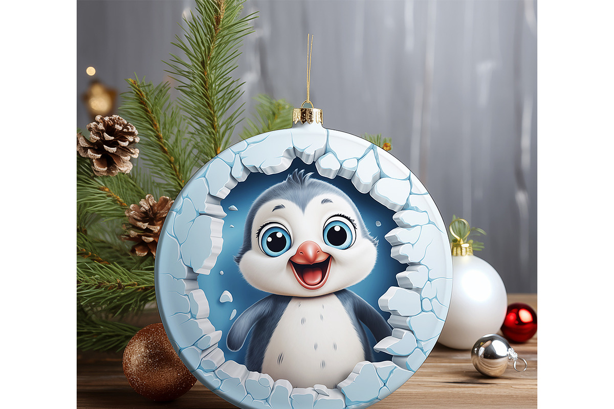 Christmas Ornament Mockups for Canva, a Merchandise Mockup by NoemieDesigns (Photo 6 of 8)