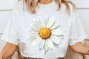 Watercolor Summer Daisy Clipart, an Illustration by designcity5 (Thumbnail 5 of 5)