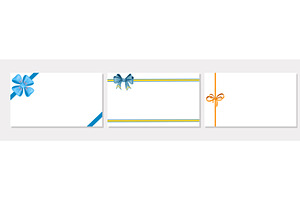 Blank gift card templates with, an Illustration by Vectorbuum