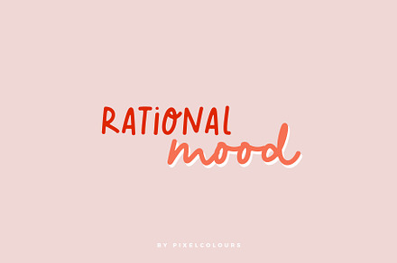 Script Font Rational Mood, a Script Font by pixelcolours