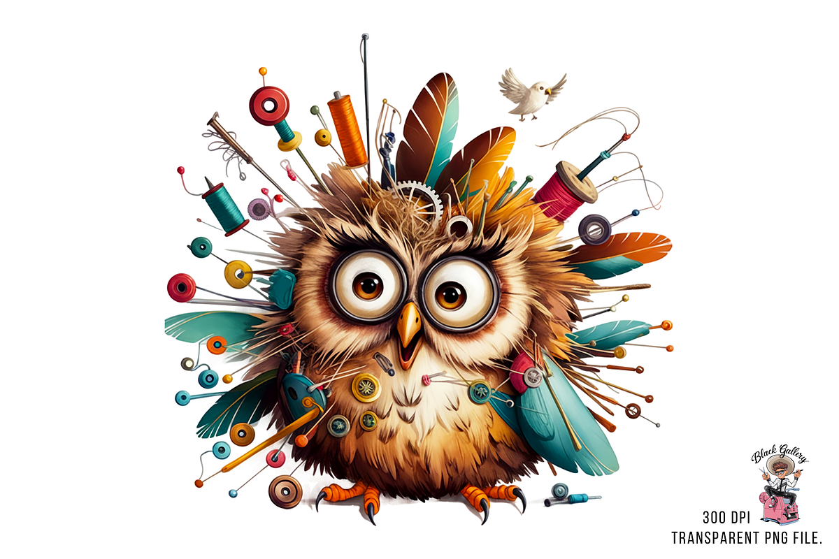 Funny Chicken Seamstress PNG Bundle, a Graphic by Clipart Bloom (Photo 10 of 16)