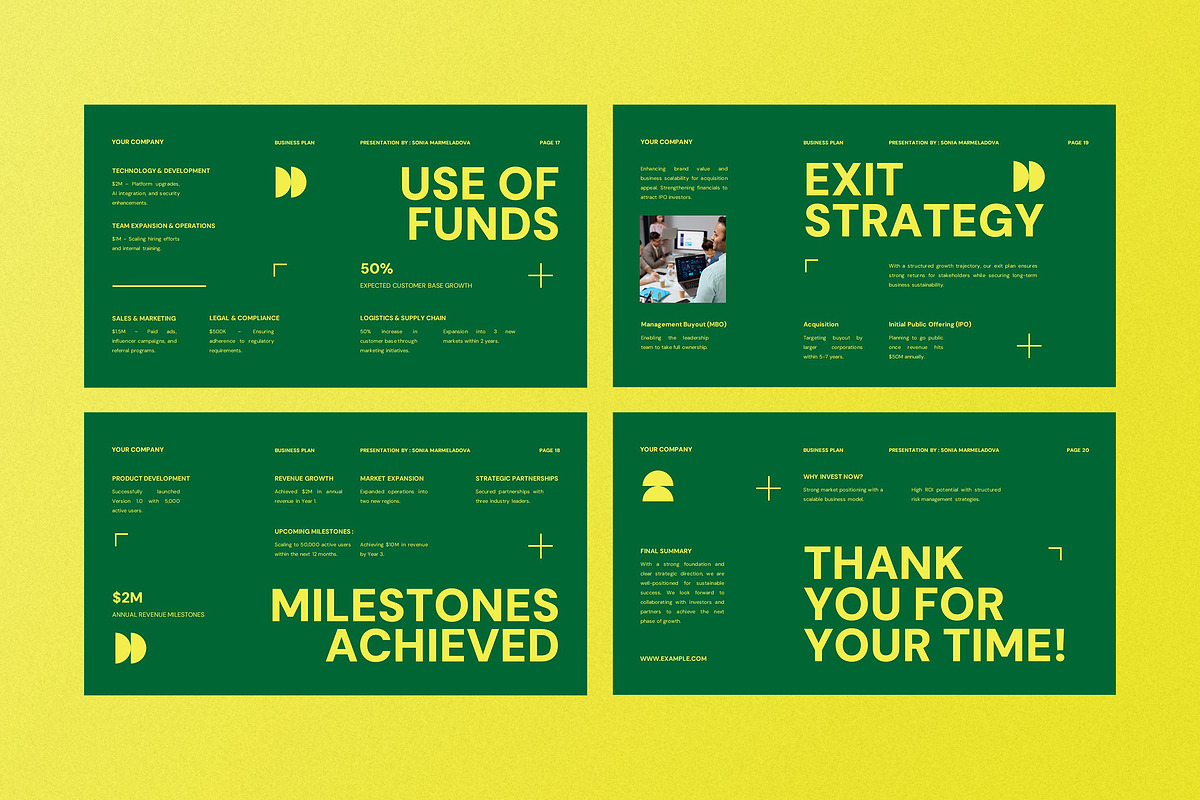 Green Business Plan Google Slide, a Presentation Template by Aiyari Graphic (Photo 5 of 5)