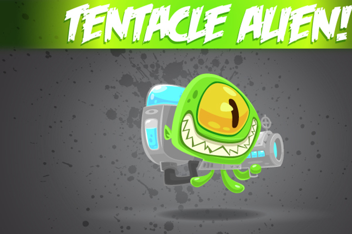 Tentacle Alien, a Graphic by Mike Mac (Photo 1 of 2)
