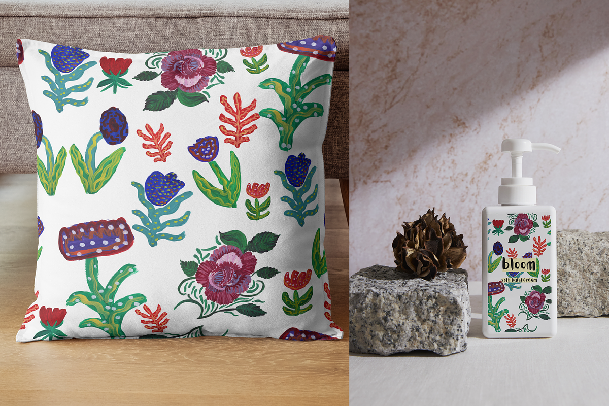 Maximalist Gouache Botanical Pattern, a Decorative Illustration by Chantelle T Illustrations (Photo 7 of 9)
