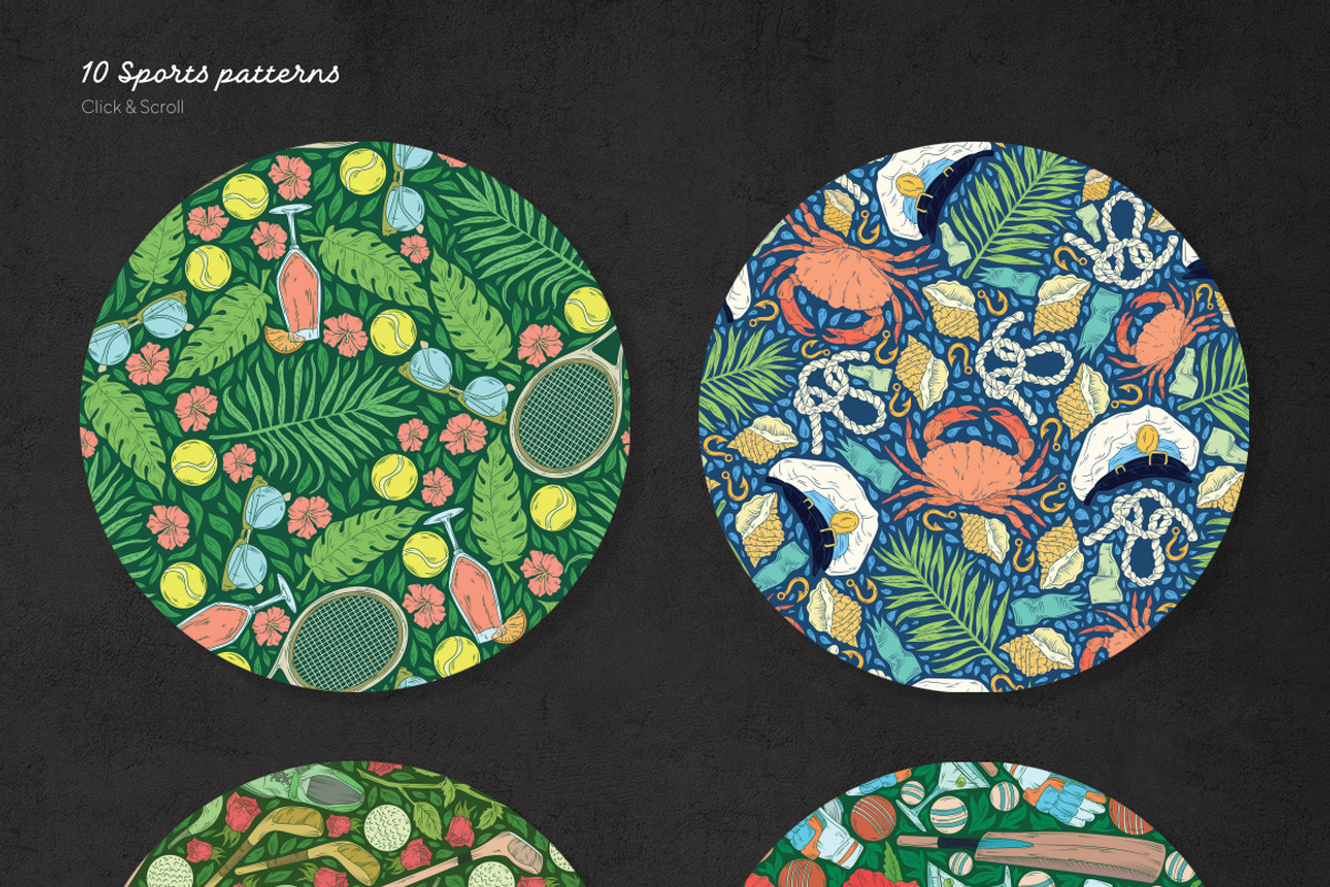 Summer Sports patterns, a Pattern Graphic by Piñata (Photo 8 of 12)
