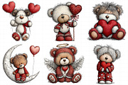 Valentine Teddy Bear Set, an Illustration by Daily.Designs (Thumbnail 4 of 8)