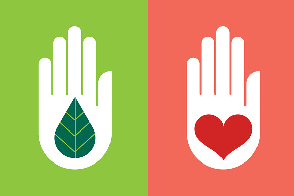 Hand With Leaf Heart
