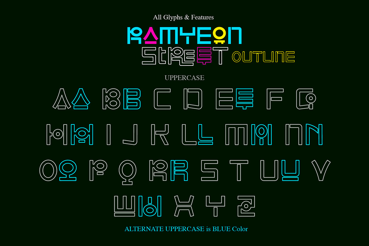 Ramyeon Street, a Symbol Font by BBtypeStudios (Photo 20 of 25)