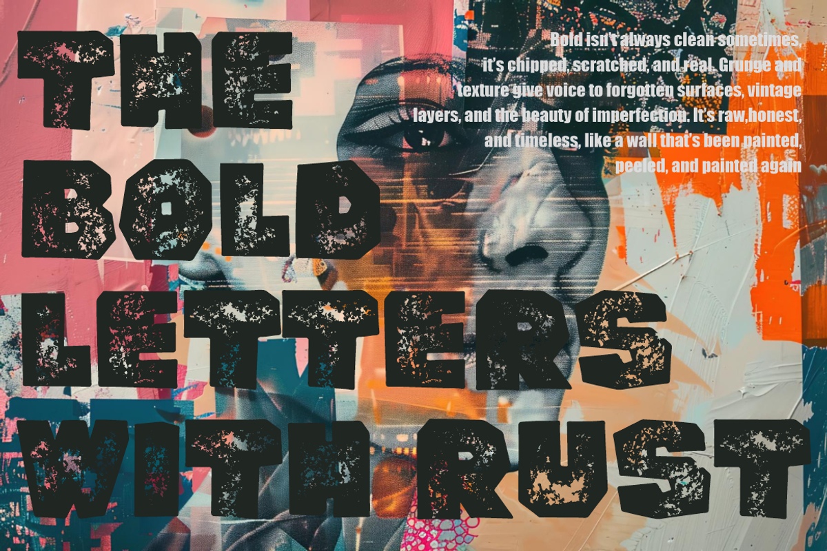 Rumbled Grunge - Bold Vintage Textur, a Font by PutraCetol Studio (Photo 3 of 5)